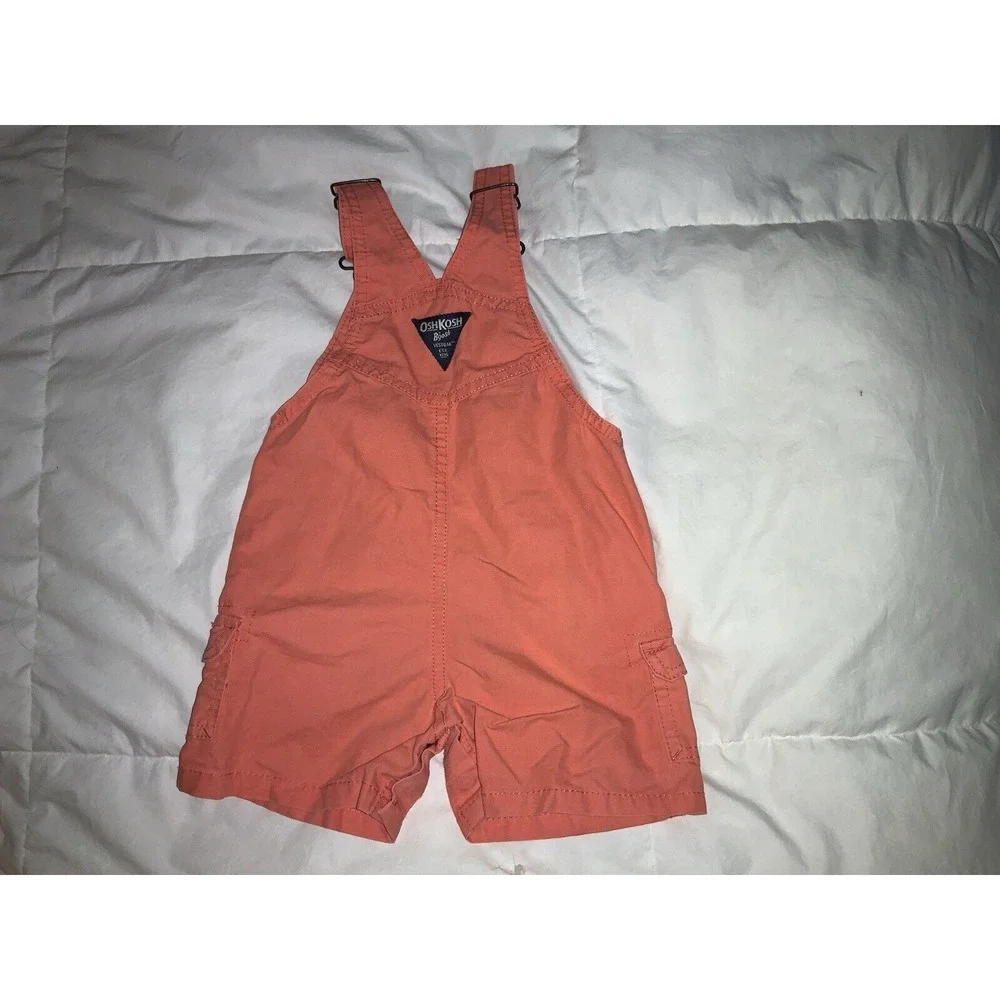 Osh Kosh‎ B'Gosh VNTG Sz 12M Bib Overalls Shorts Lot Of 2